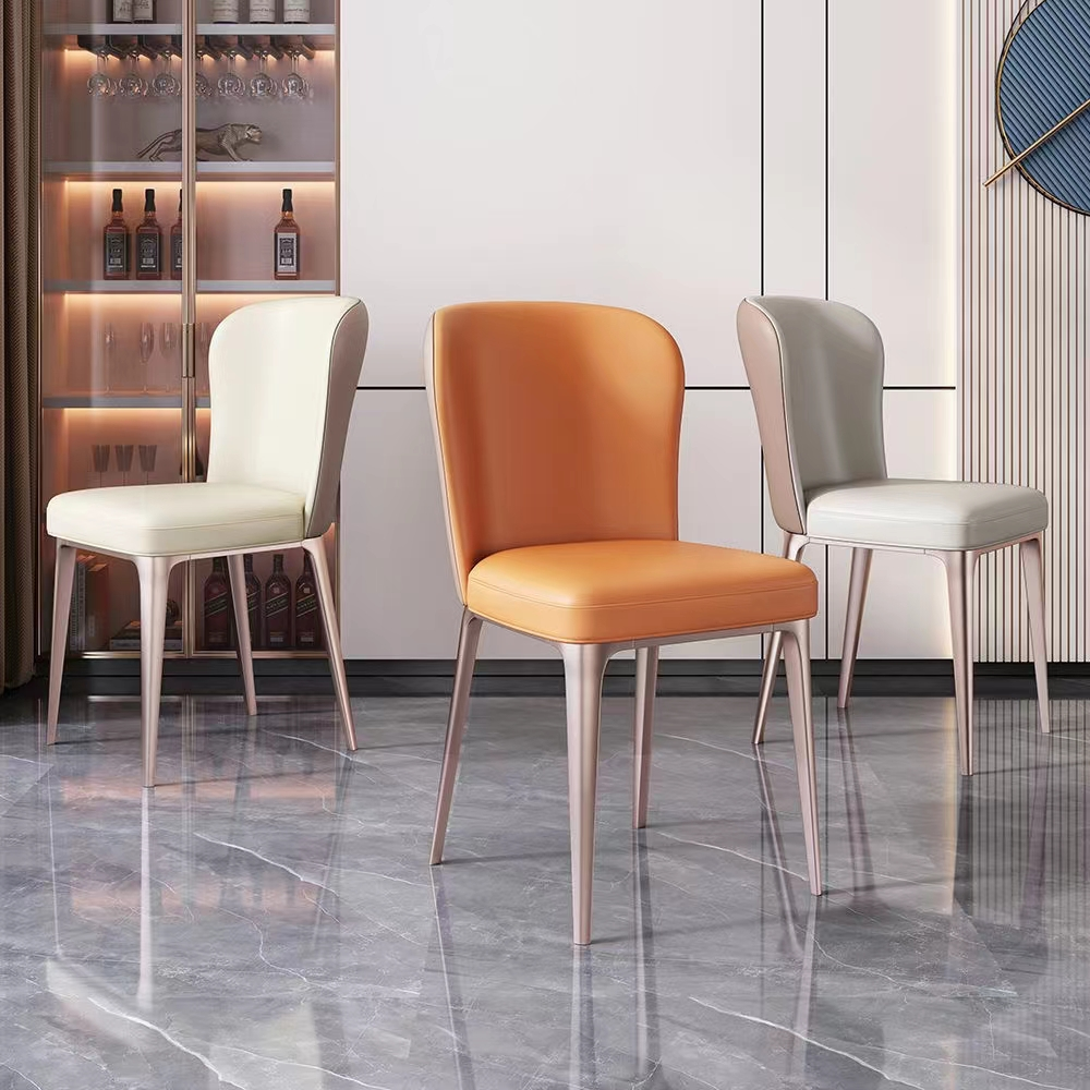 意式轻奢餐椅现代简约北欧风格家用休闲餐椅小户型适用