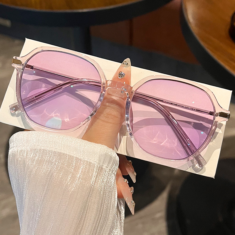 星空眼镜近视女变色闪闪星淺紫防辐射蓝光可配有度数散光素颜显瘦