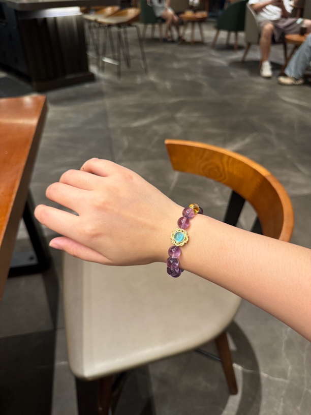 天然巴西紫水晶10mm原创设计精致时尚百搭水晶手串