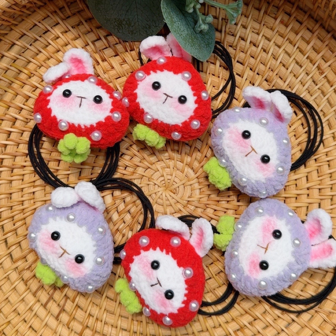 可爱头绳皮筋头饰手工钩织精品儿童宝宝女孩毛绒甜美韩版时尚女童