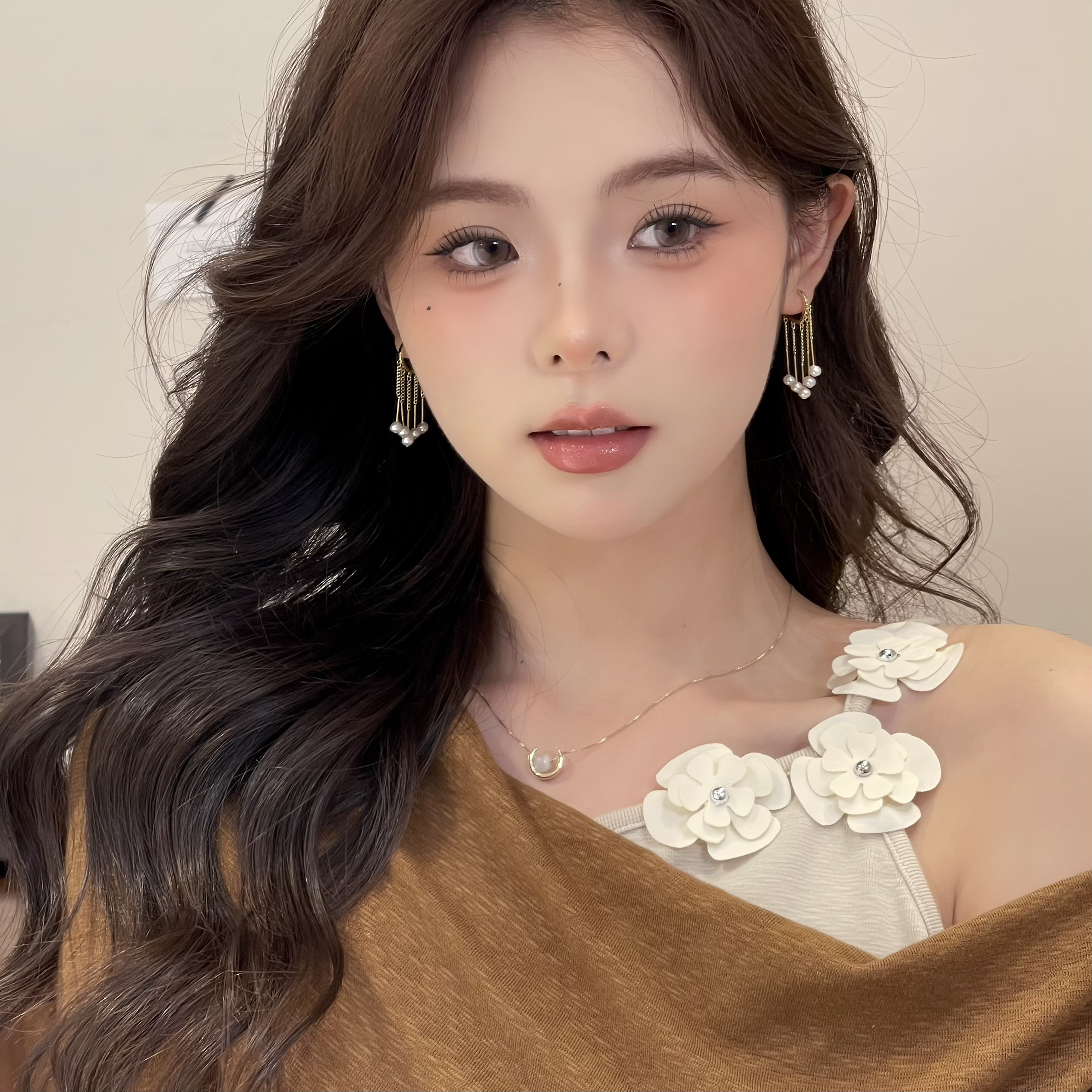  W441珠珠流苏耳扣小众轻奢高级百搭