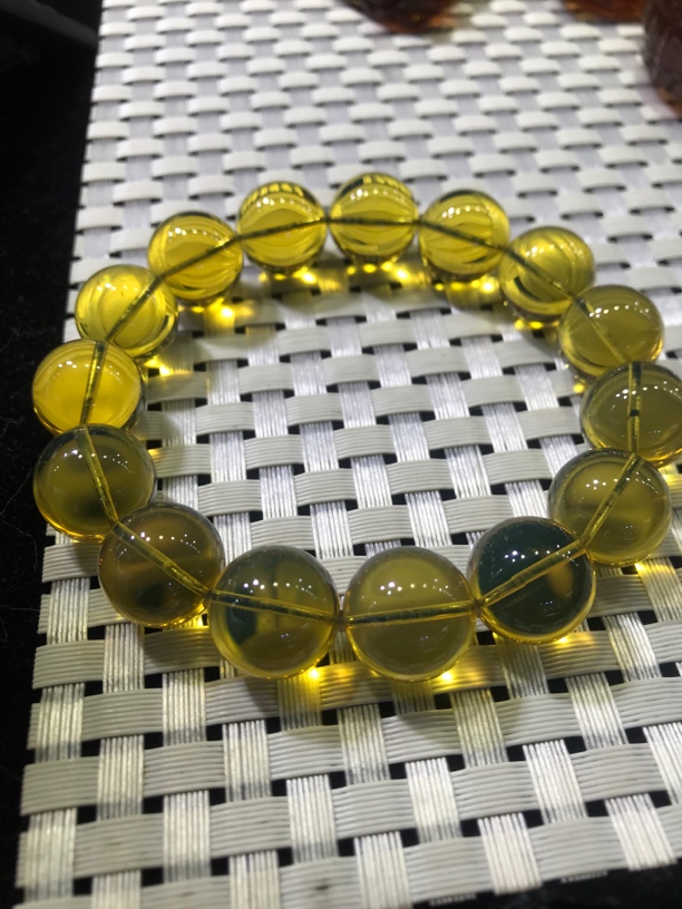 缅甸琥珀绿茶手串15规格