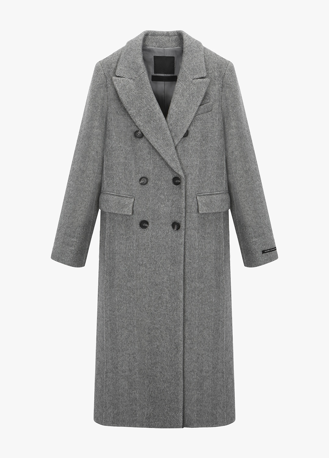 cadell韩版长款毛呢大衣/时尚/中长款/经典/翻领/秋冬/大衣