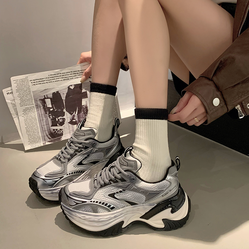 鞋子女鞋春秋运动鞋网红百搭透气厚底老爹鞋女ins复古春季311-16