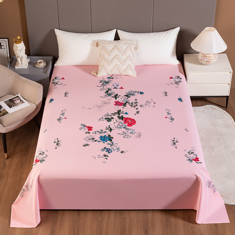 新花型国民床单大床100%全棉新疆长绒棉单人春夏季老粗布老式床单