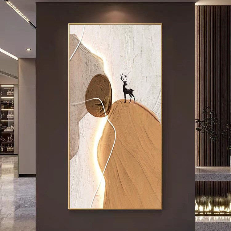 抽象简约客厅入户玄关现代轻奢色彩高级感挂画装饰画挂画客厅挂画