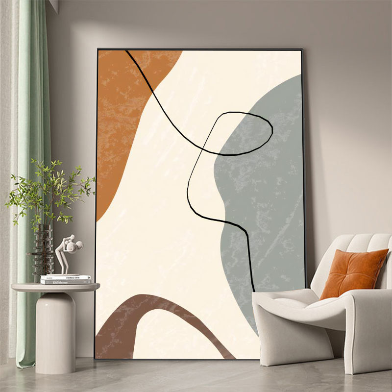 莫兰迪色彩北欧客厅玄关装饰画客厅沙发背景挂画2025大尺寸现代画