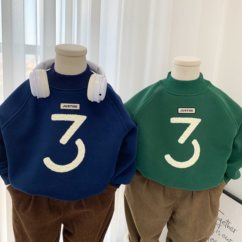 冬季大促】男童卫衣2023新款加绒加厚儿童装3岁男孩秋冬款上百搭