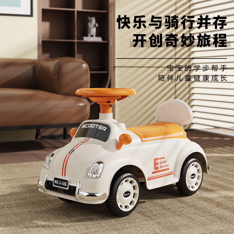 儿童学步车1-3岁宝宝防侧翻滑行车复古溜溜车儿童扭扭车孩子平衡