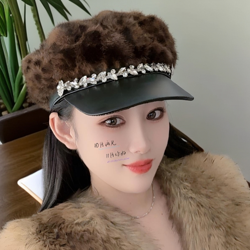 前遮女士妈妈时尚鸭舌帽帽子秋冬冬季洋气