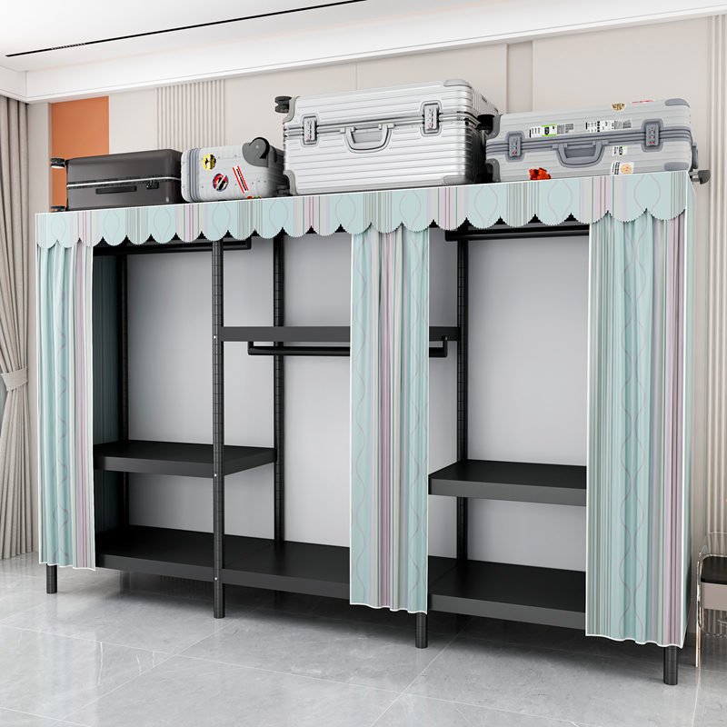 简易衣柜卧室家用组装结实耐用出租房收纳布艺衣橱全衣柜简易衣柜