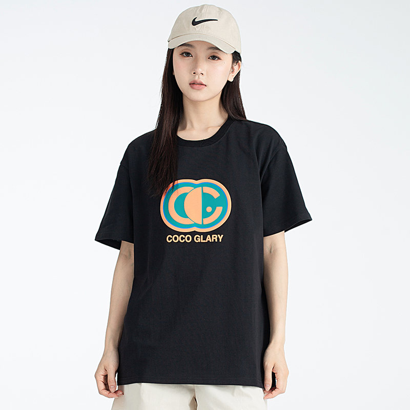 COCOGLARY潮牌春夏情侣运动短袖T恤夏季多彩宽松上衣短T潮流