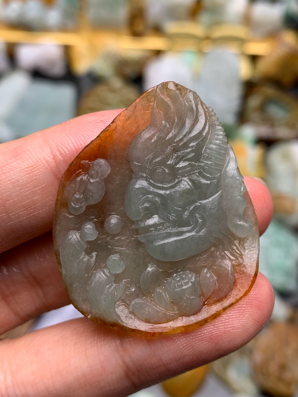 天然缅甸翡翠A货万佛朝宗