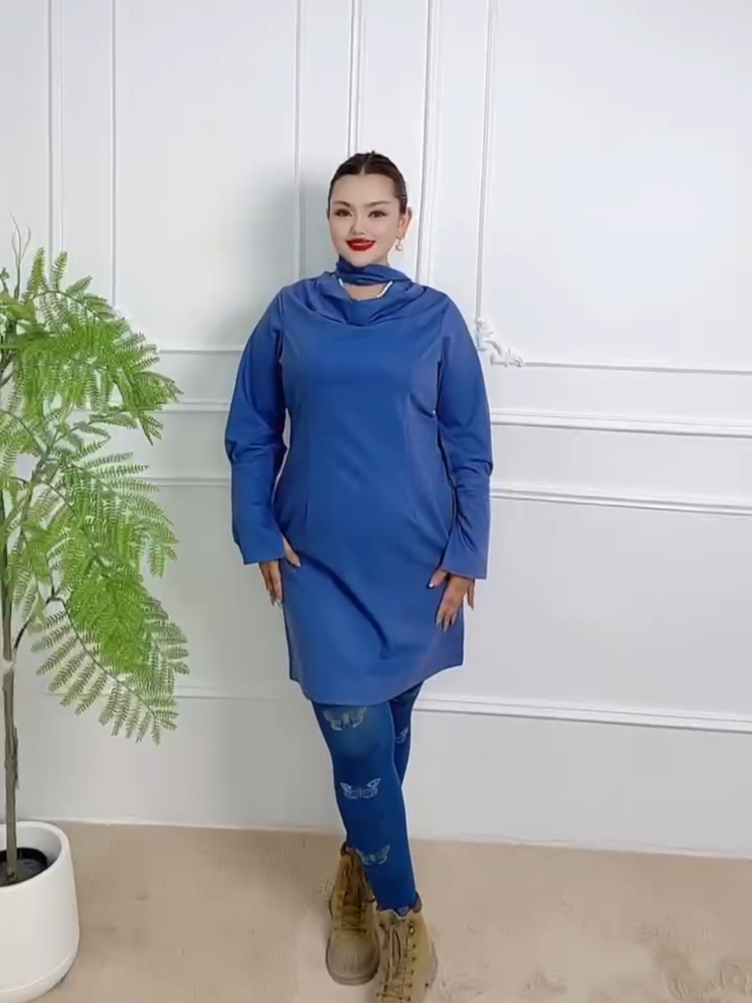 格子连衣裙春秋女复古港味中长款褶衬衫裙子2024年韩版显瘦123