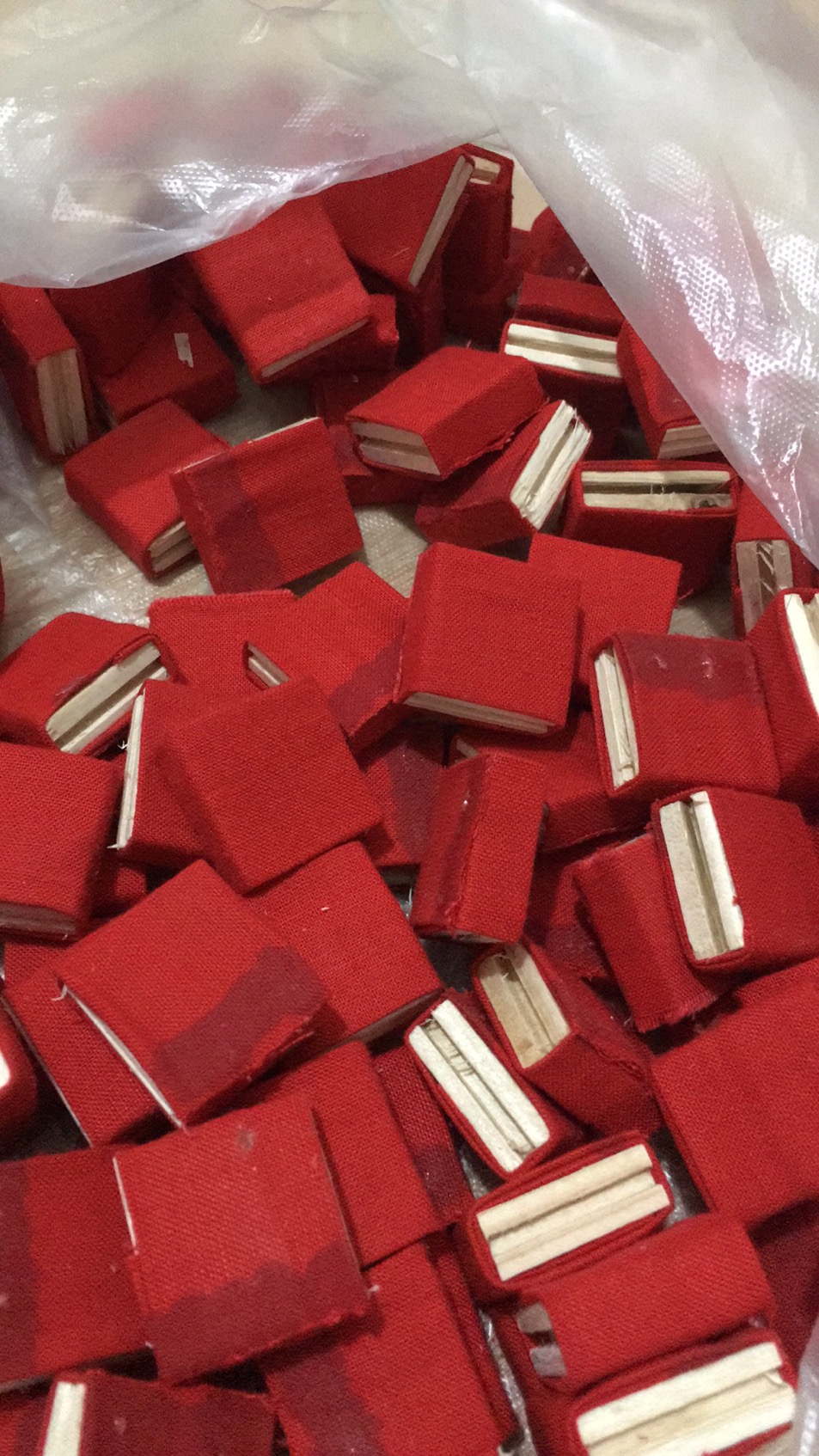 红布包，劈笼红布啄木红布包一对手工