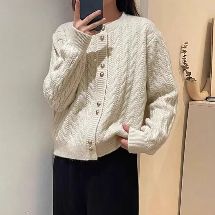 2024新款针织开衫小个子爆款外搭时尚洋气上衣