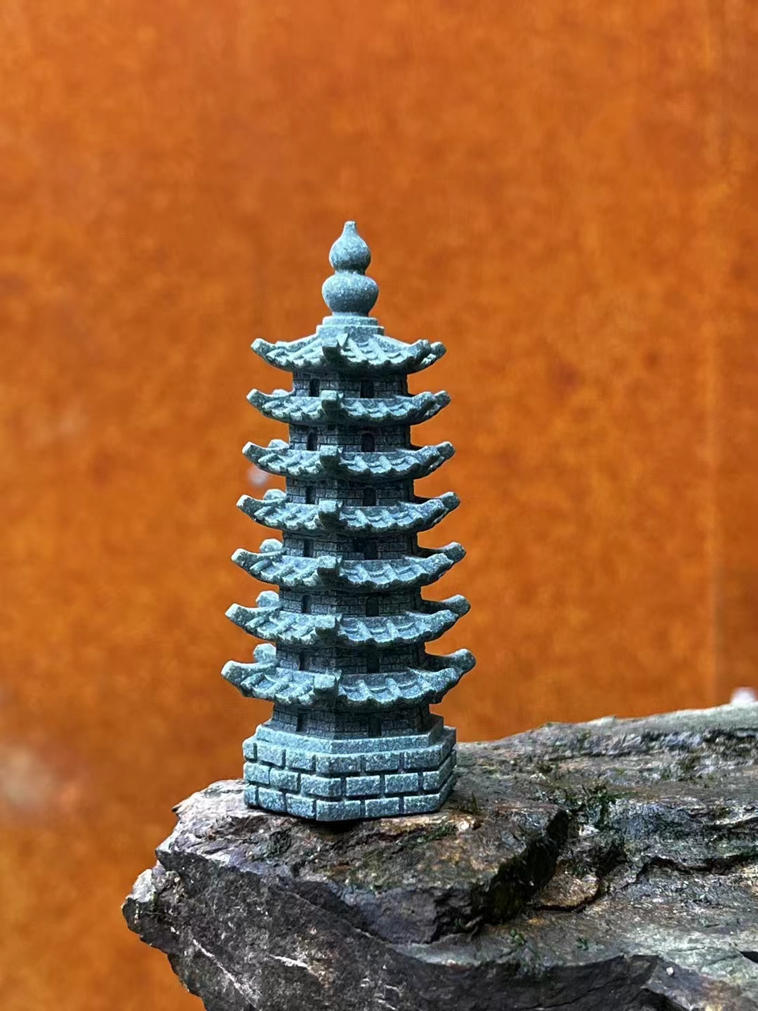 青砂石文昌塔凉亭假山石雕园艺盆景微景观鱼缸造景茶室装饰摆件