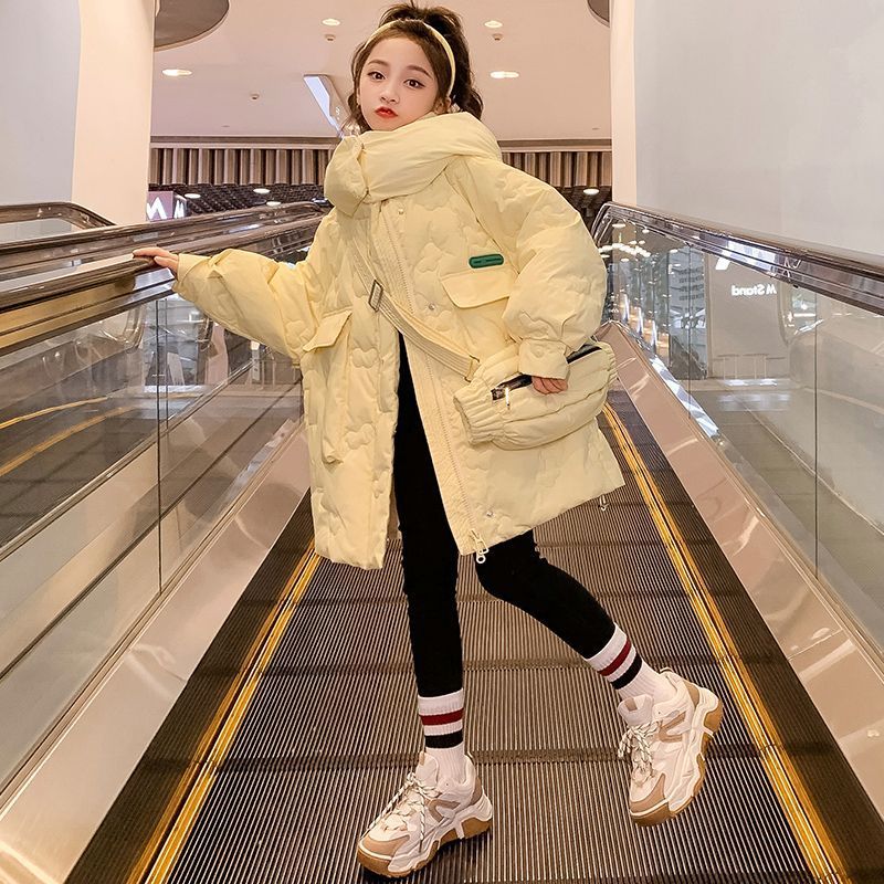 新品巴拉巴拉女童服冬装新款女孩洋气大童冬季袄儿童加厚羽绒衣外
