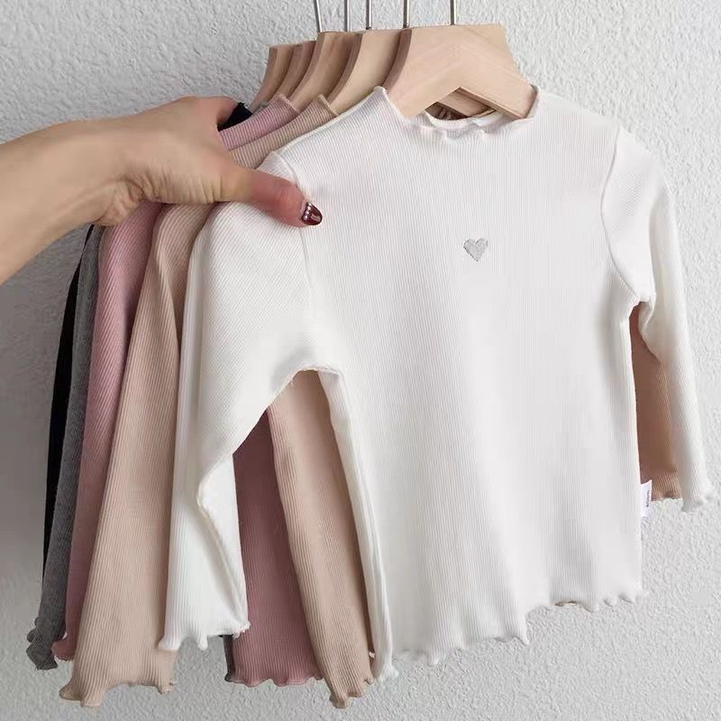 秋季宝宝白色打底衫女棉婴儿圆领单件秋衣女童长袖T恤百搭上衣