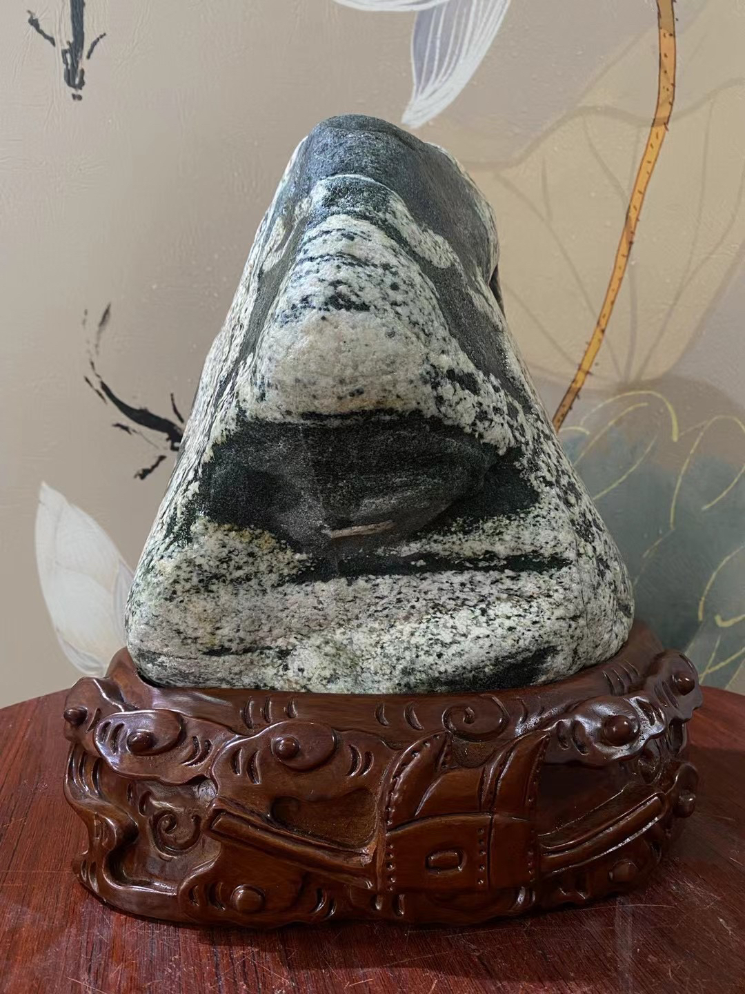 室内平安石摆件【官帽-官翎】高30cm～宽27cm～厚18cm～