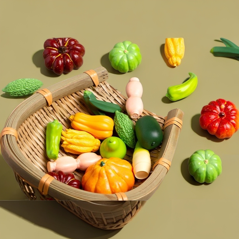 （小蔬菜）树脂仿真立体萌粒摆件DIY潮玩配件