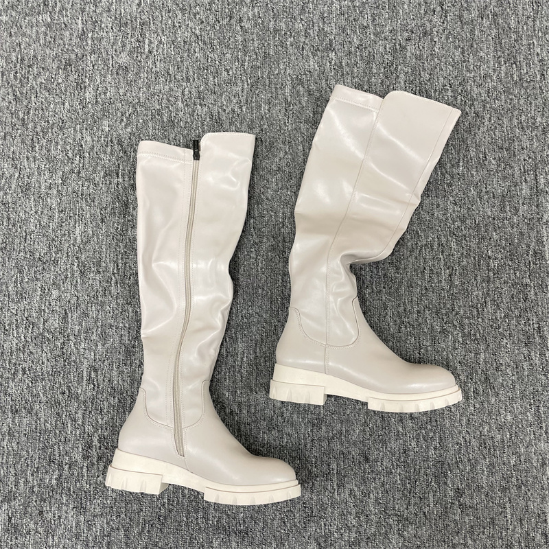 23年新款欧美风低跟拉链款时装靴