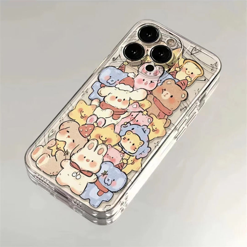 满屏动物iphone14promax苹果15手机壳13卡通12创意个性11小众简约