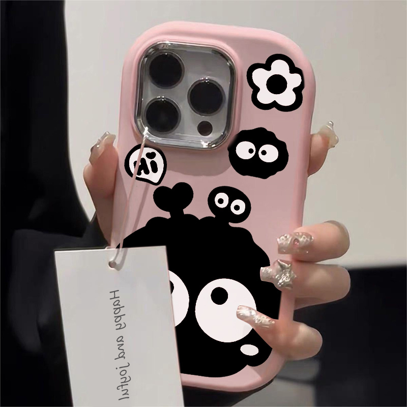 大黑煤球iphone15苹果手机壳14promax新款13防摔12创意个性小众女