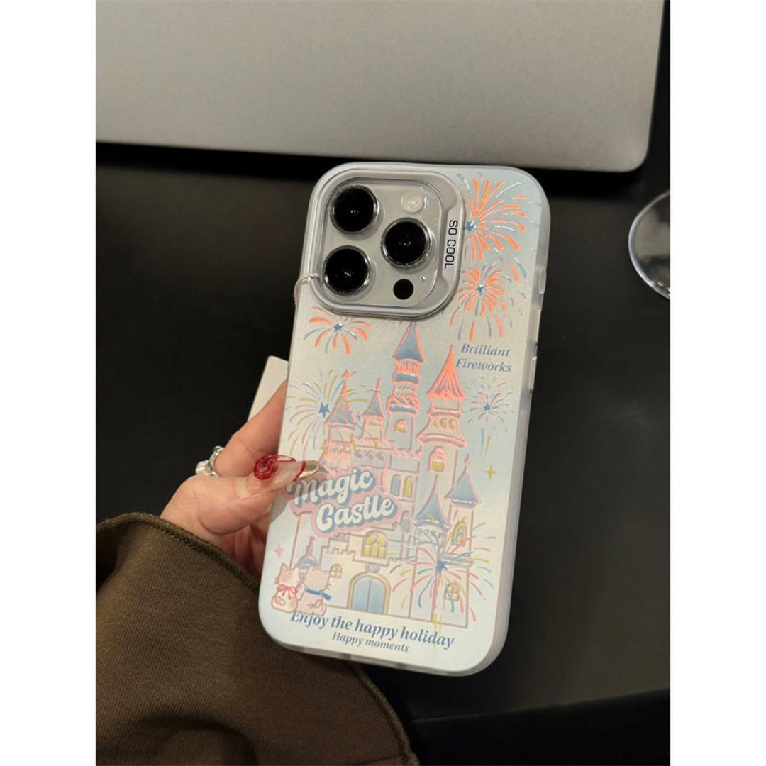 璀璨烟花城堡适用苹果15/14promax手机壳iphone13/12双层11元气女
