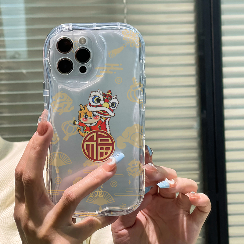 万事兴龙苹果15手机壳iPhone14promax新年7/8plus创意13/12/11/xr