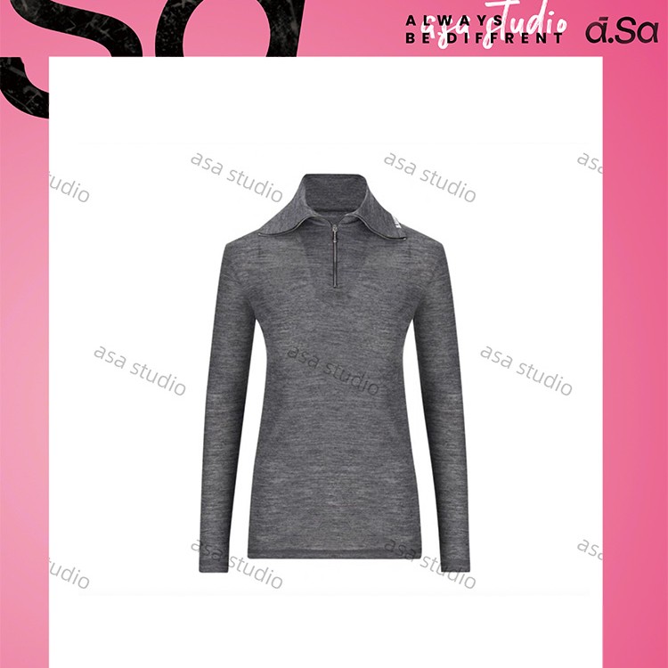 ASA-【JIL款净版拉链款打底T恤】