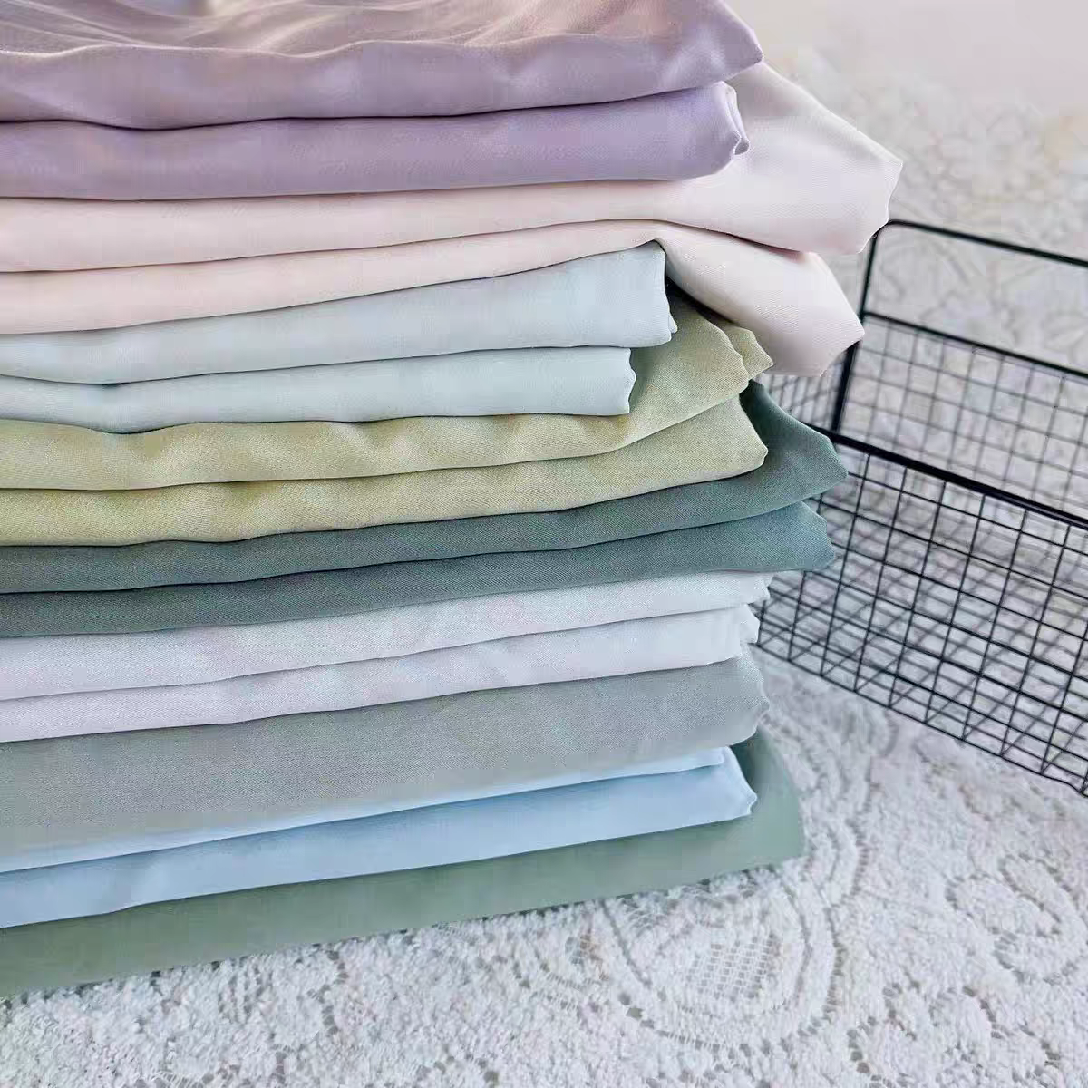 棉天丝布料贡缎布料提花天丝面料布头