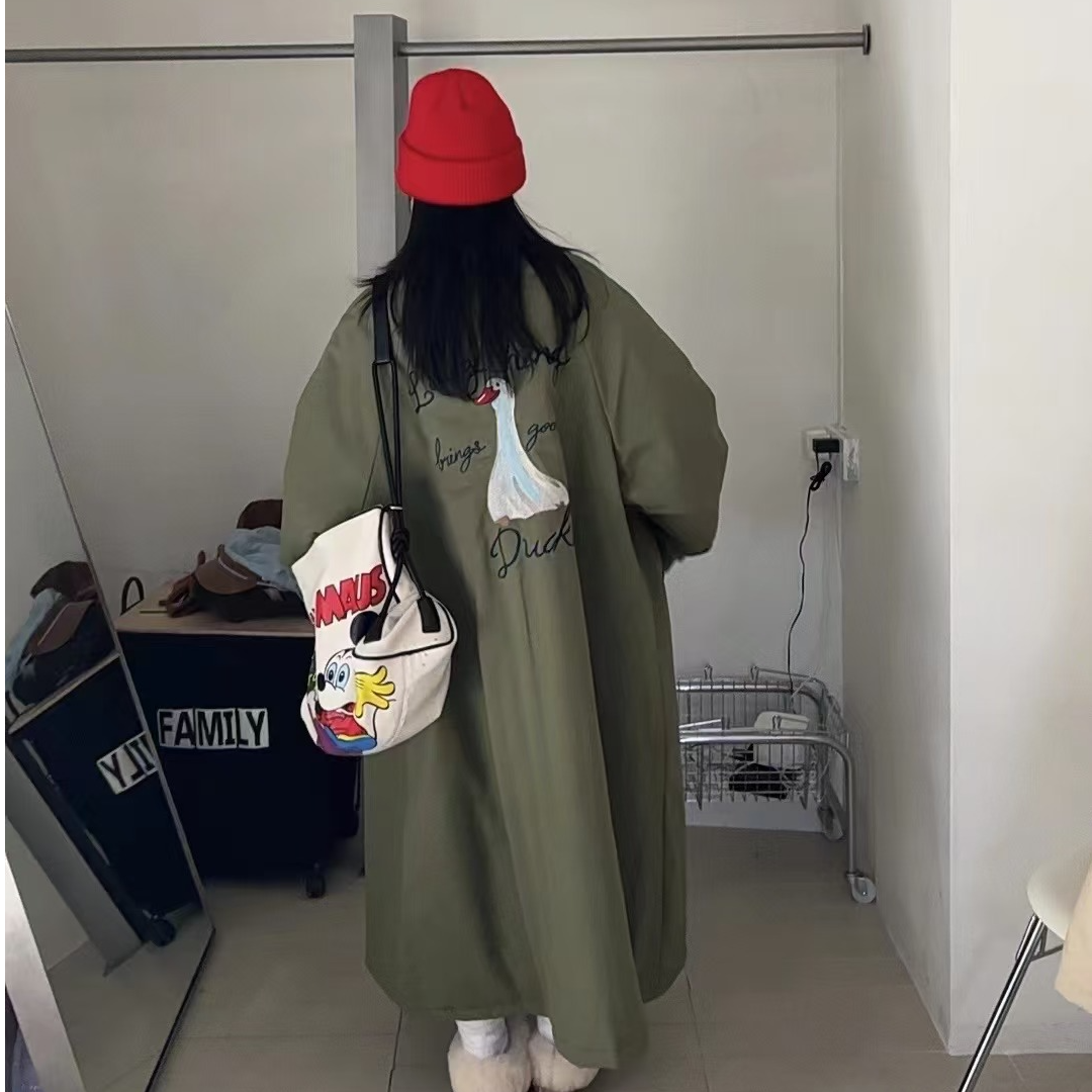 2024韩版韩代气质新款合集百搭长袖连帽宽松中长款秋冬保暖休闲