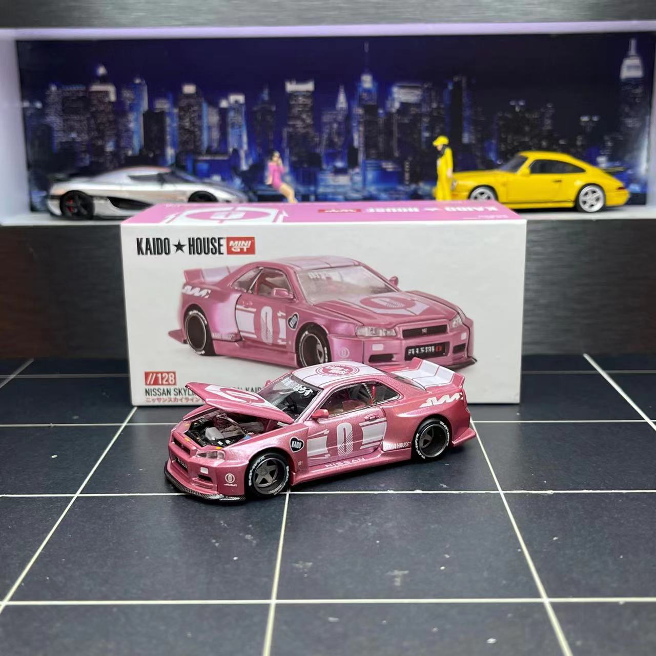 现货Kaido House + MINIGT 1:64 日产天际线 GT-R (R34) 合金车模