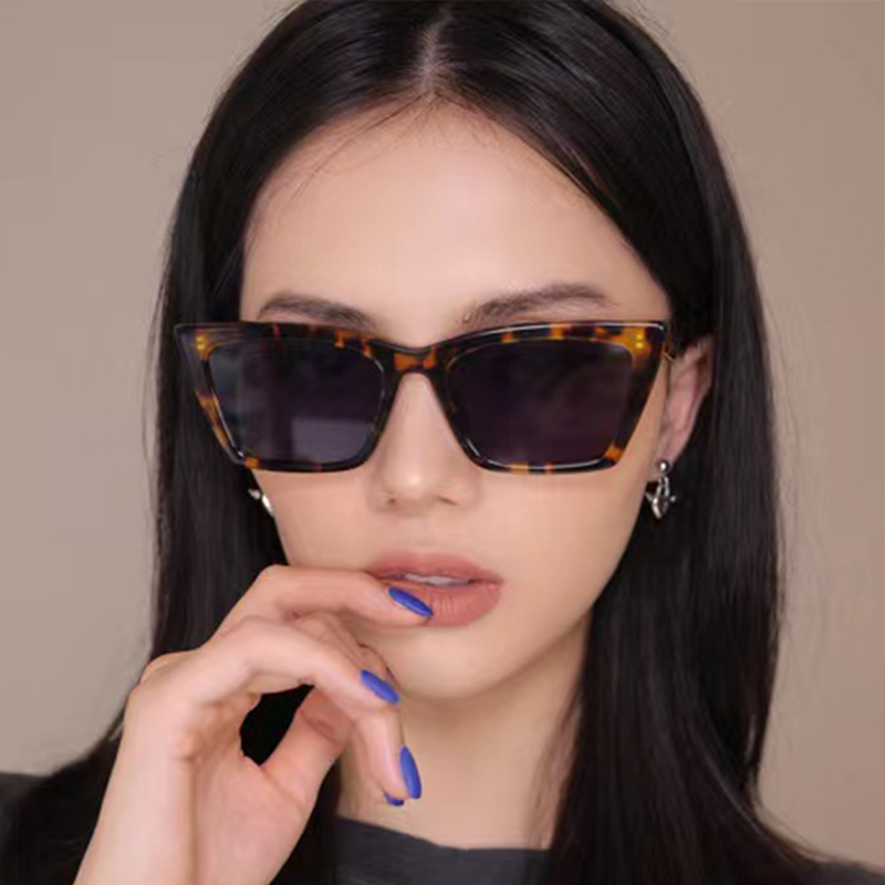 新款豹纹框墨镜女潮ins欧美风网红个性嘻哈凹造型太阳镜防紫外线