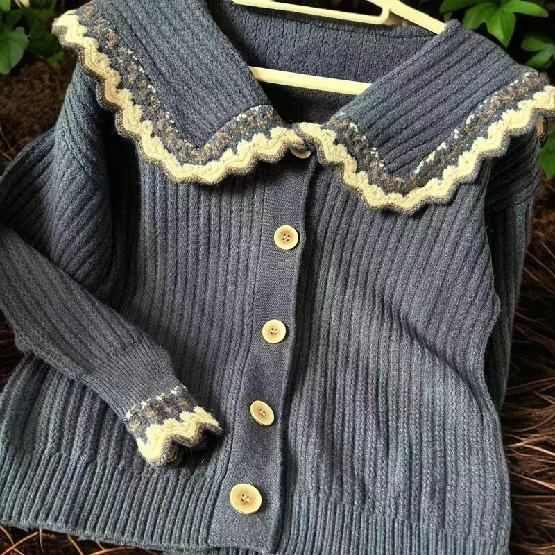 悦悦美衣显瘦气质夏季长袖打底针织娃娃领女装新款女款毛衣秋冬