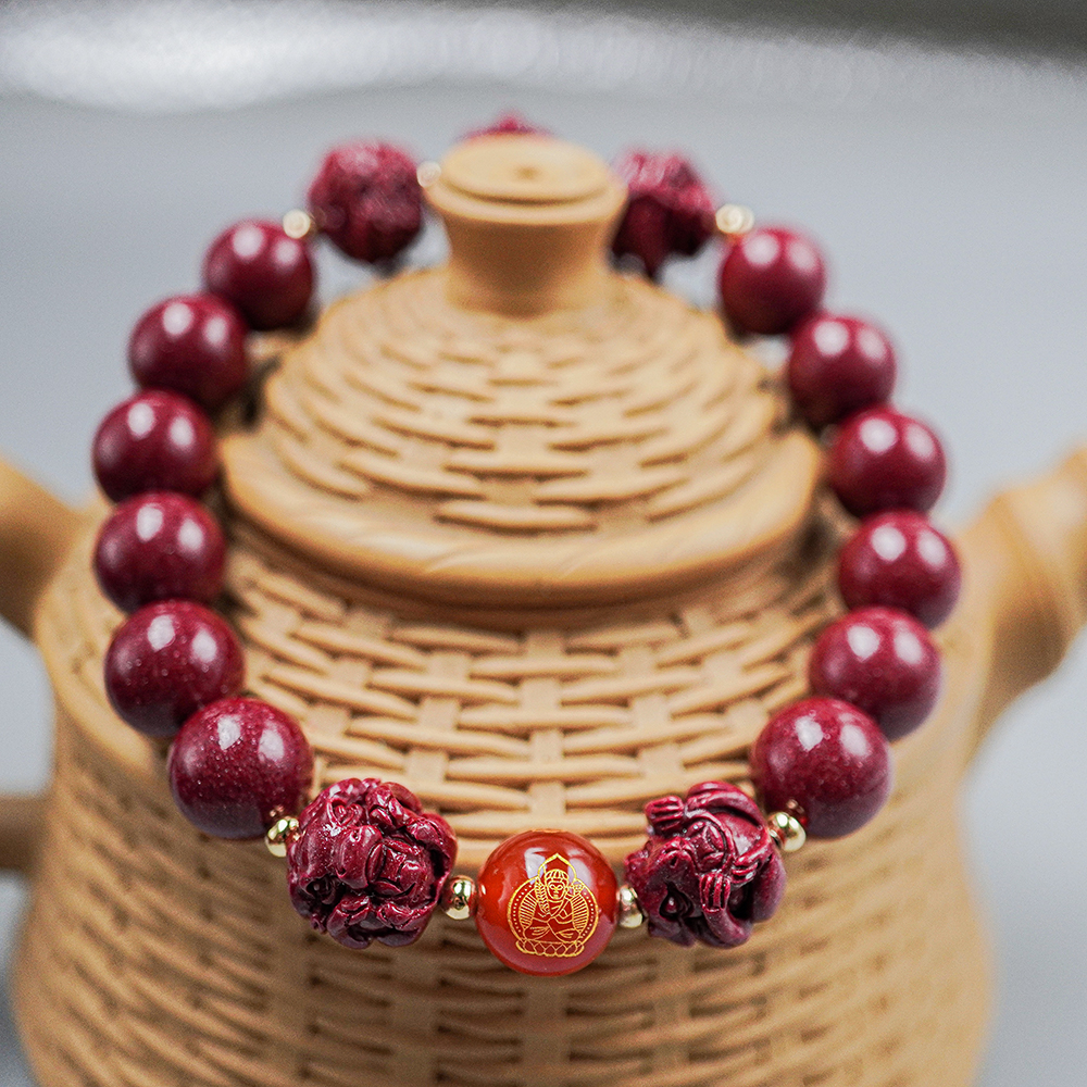 含辰砂工艺品紫金砂 单圈 百搭 手串【款号71*】