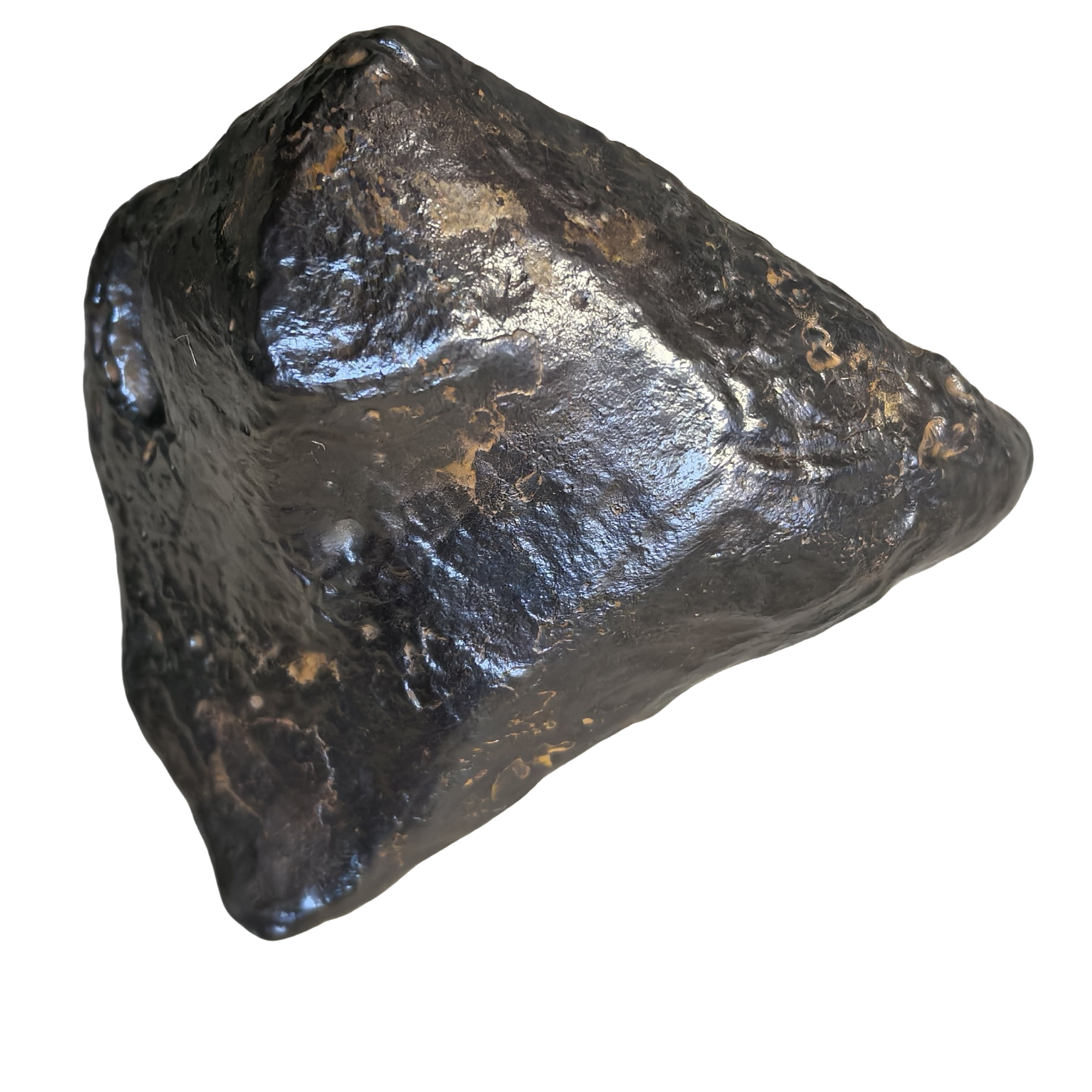 太空石手把件 定向特征明显 完整无残缺