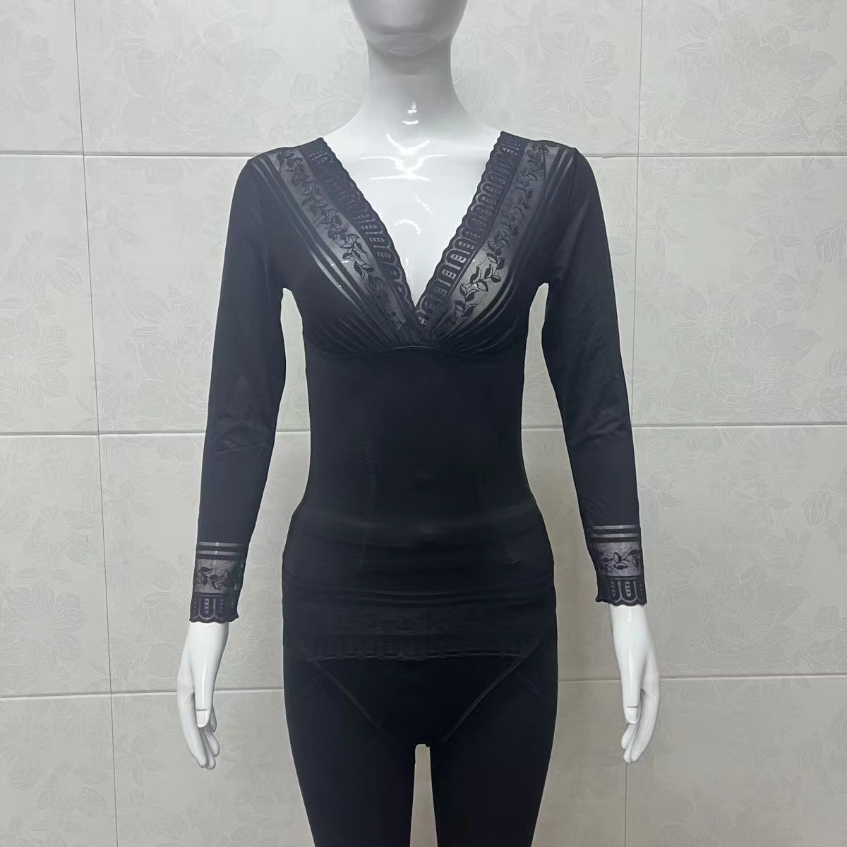 美容院加强版排扣塑身长袖裤强力收腹收胃美体塑形提臀美体