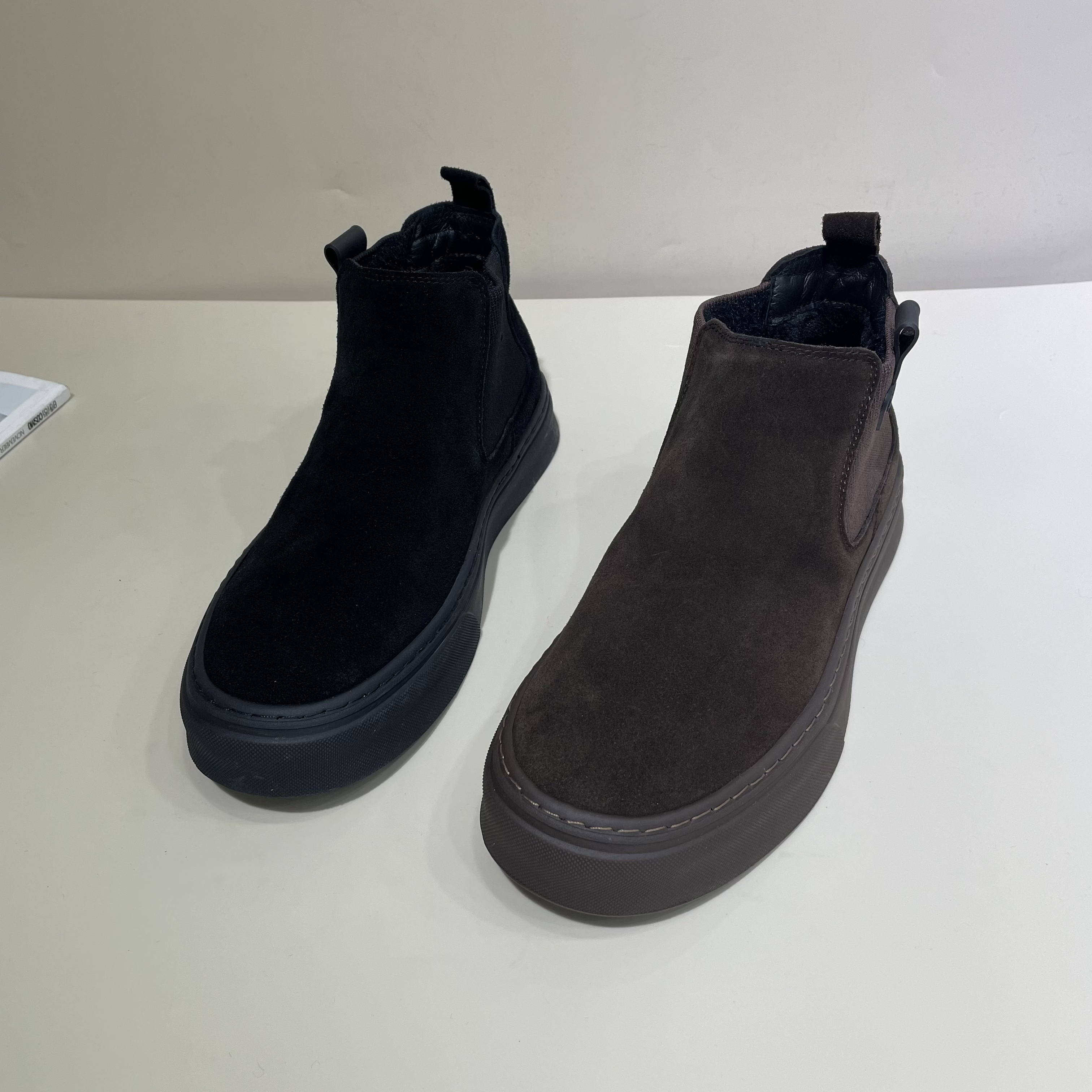 棉鞋男真皮新款舒适时尚百搭平底男鞋加绒圆头冬季百搭休闲皮鞋