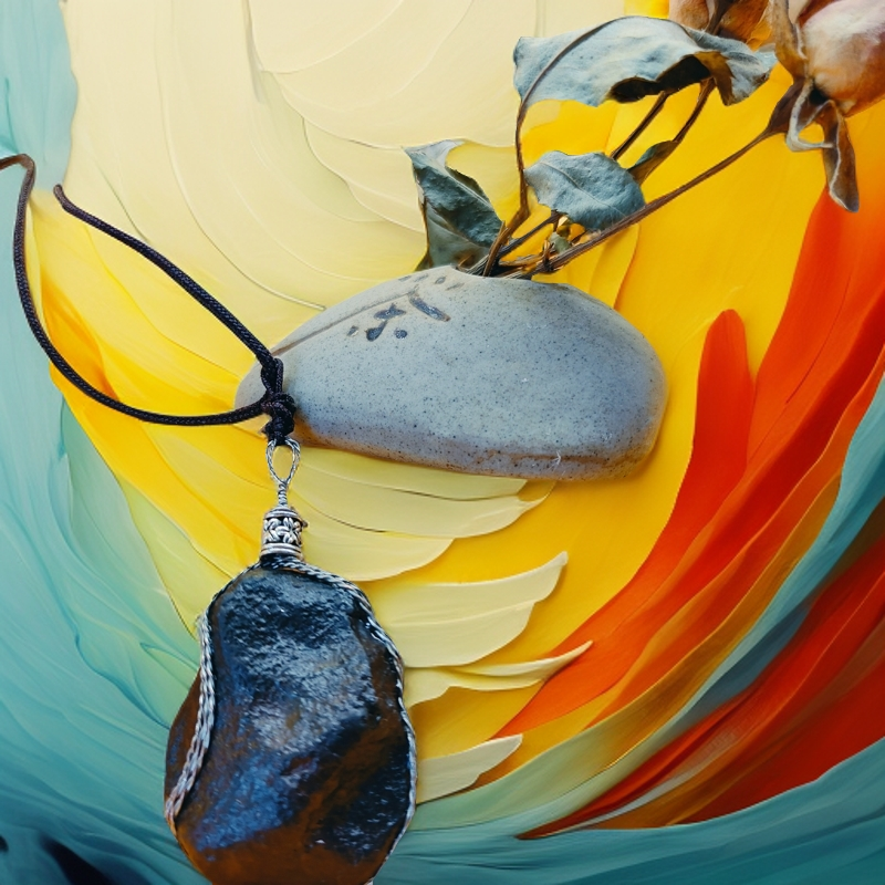 小精品石陨 原石吊坠 原创设计手工镶嵌