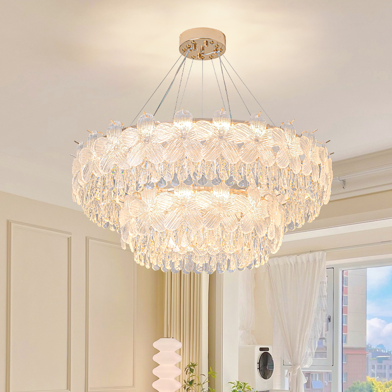 NEIWAI内外法式轻奢水晶吊灯简约后现代客厅灯餐厅灯中山灯具