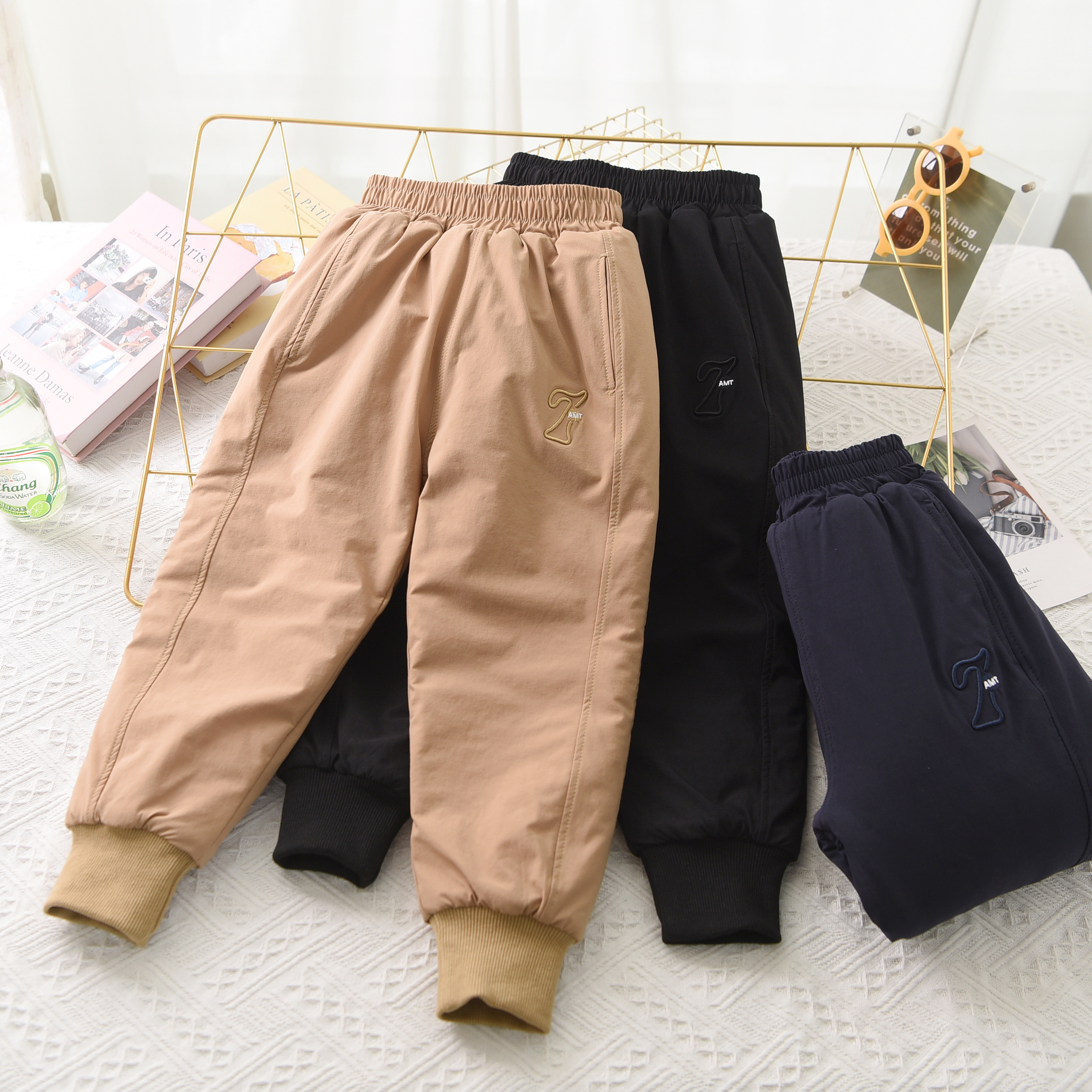 23058冬季外穿棉裤儿童裤子加厚中大童男童女童休闲裤小棉裤保暖