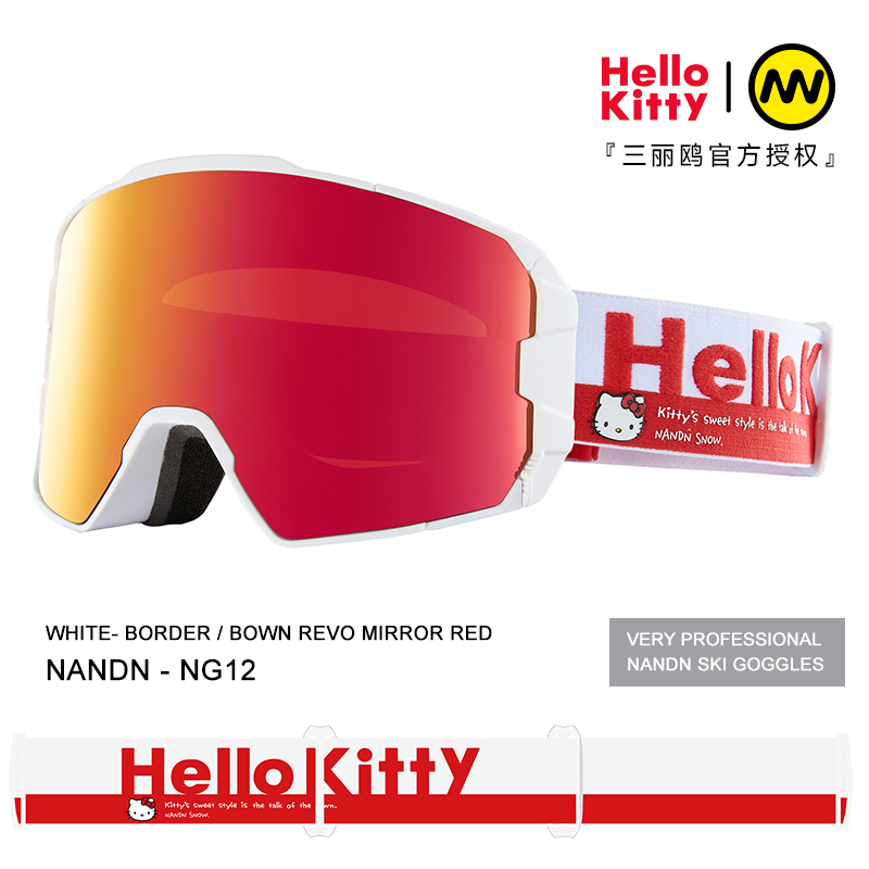 南恩【联名款】雪季新品磁吸滑雪镜大柱面双层防雾单双板滑雪眼镜