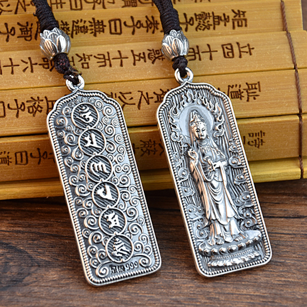 吊坠足银 《火焰观音》足银999吊坠 足银999观音吊坠（约27克）