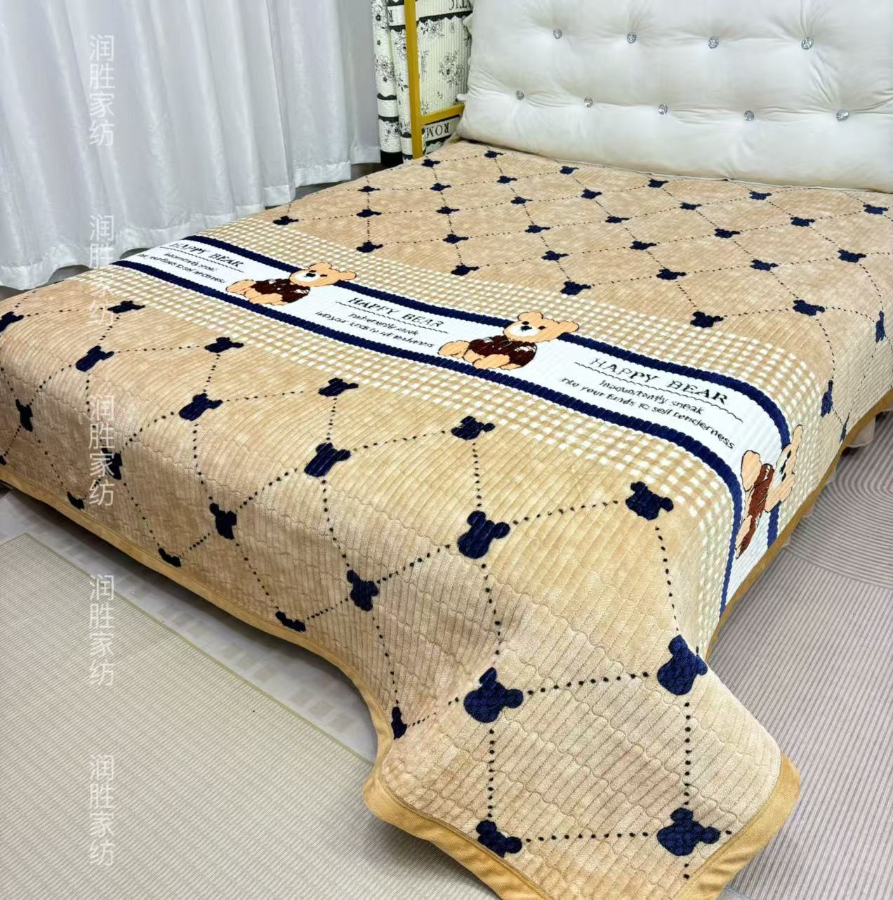 牛奶绒床盖2025亲肤面床盖多功能床单加绒加厚爆款双面洗冬季高档