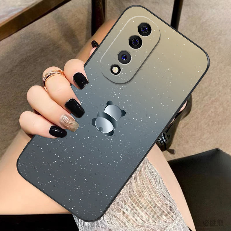 适用荣耀80pro直屏版手机壳防摔液态硅胶软壳女可爱新款镜头全包