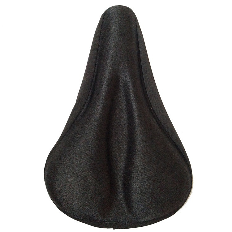 纯黑色抽绳式硅胶材质自行车坐垫套柔软舒抽绳坐垫套纯手工耐磨