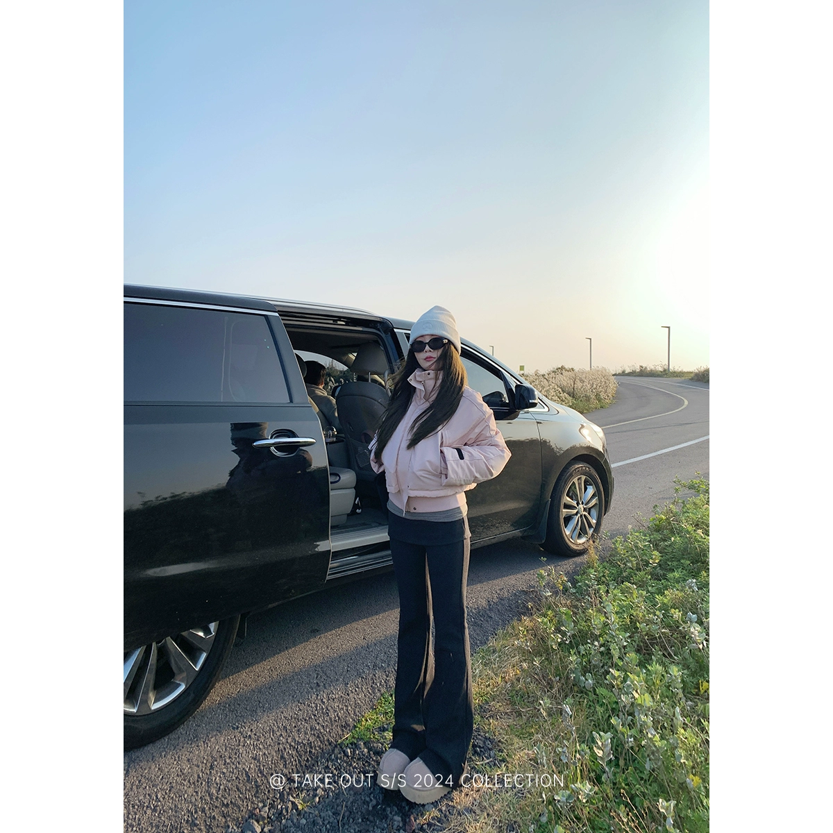 外卖到了【lulu裤】灰色微喇叭裤显瘦休闲阔腿小个子百搭WM4KSZ10