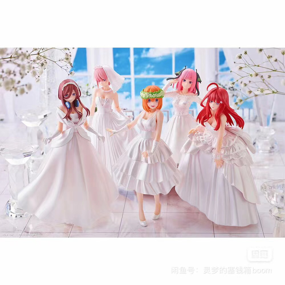 日版全新未拆一番五等分的花嫁婚纱五人套装手办